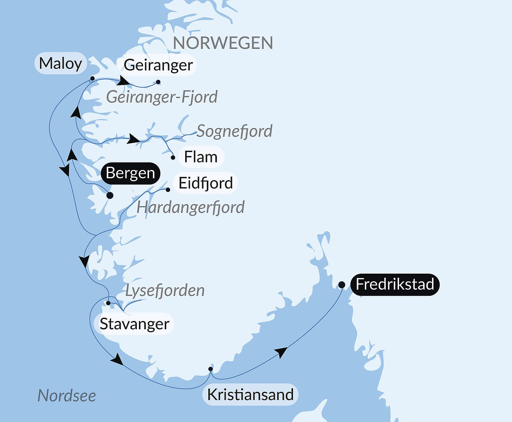 Légendaires fjords de Norvège
